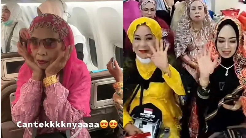 Penampilan glamor jemaah asal Bugis Makassar usai pulang haji