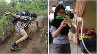 Kelakuan Orang Gabut Saat Jadi Pawang Ular Bikin Susah Tahan Ketawa (sumber:Instagram/guyonankekinian)