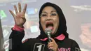 Cawagub DKI Jakarta, Sylviana Murni saat memberikan sambutan kepada komunitas Perempuan Asli Jakarta di Wisma Proklamasi, Menteng, Jakarta Pusat, Jumat (25/11). (Liputan6.com/Yoppy Renato)