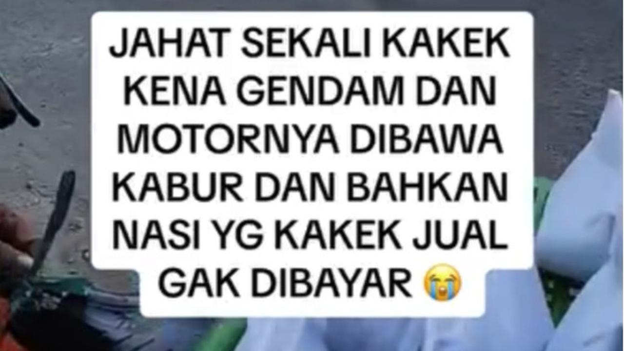Jadi Korban Gendam,  Kakek Ini Kehilangan Motor dan Nasi Dagangannya Tak Dibayar
