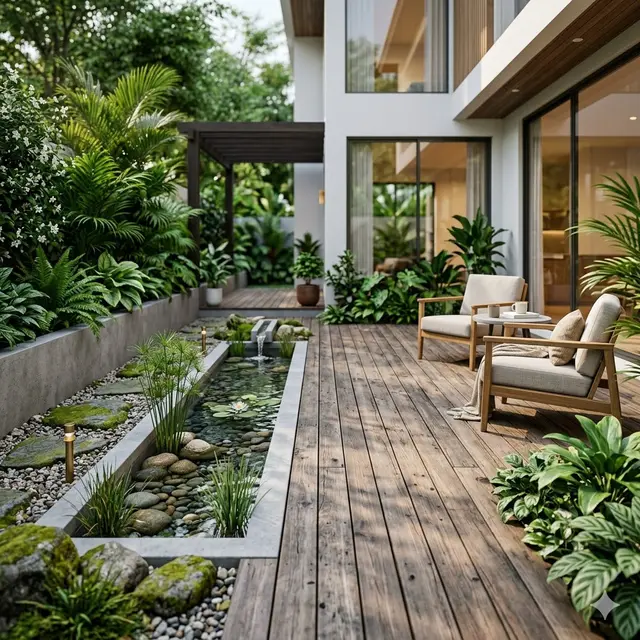 Desain Decking Taman Minimalis Modern