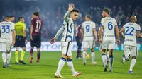 Inter Milan meraih kemenangan 5-0 atas Salernitana pada laga pekan ke-18 Serie A di Stadio Arechi, Sabtu (18/12/2021) dini hari WIB. (AFP/Carlo Hermann)