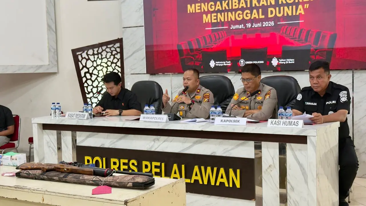 Satreskrim Polres Pelalawan mengungkap kasus pencurian dengan kekerasan (curas) yang terjadi di sebuah perusahaan di Desa Kiyap Jaya, Kecamatan Bandar Sei Kijang, Kabupaten Pelalawan (Istimewa)
