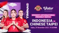 Siaran Langsung Timnas Indonesia Putri vs Chinese Taipei, FIFA Women’s Match Day Tayang di Vidio
