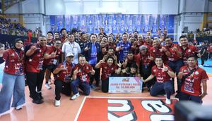 Jakarta LavAni Livin' Transmedia sukses menjuarai putaran pertama Proliga 2026. (Dok. PBVSI)