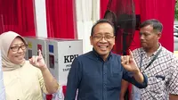 Menteri Sekretaris Negara (Mensesneg) Pratikno telah menggunakan hak suaranya di bilik suara pada Pemilihan Umum atau Pemilu 2024 ini. (dok: Arief)
