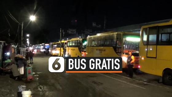 VIDEO: Jumlah Bus Gratis Penumpang KRL Dikurangi 50 Persen
