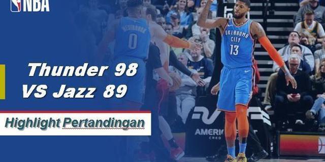 Cuplikan Hasil Pertandingan NBA : Thunder 98 VS Jazz 89
