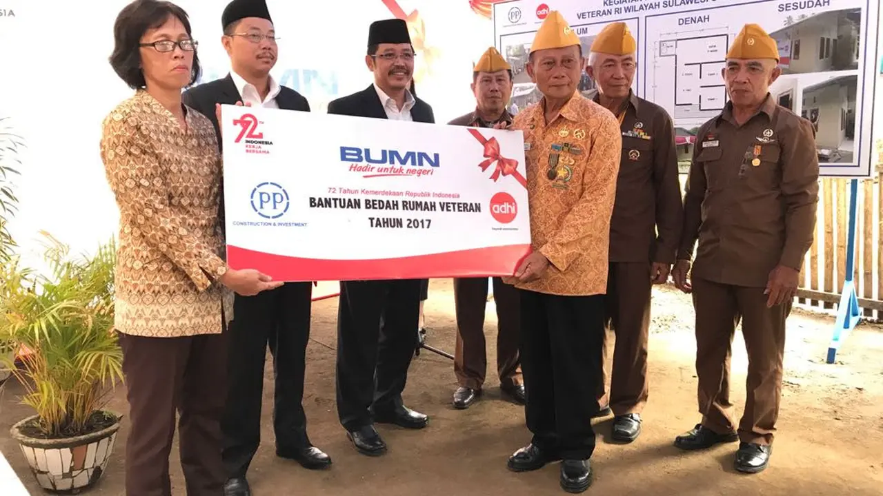 PTPP serahkan bantuan program bedah rumah veteran
