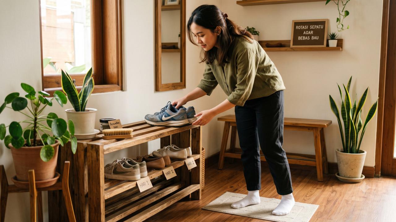 Trik Menghilangkan Bau Sepatu di Dalam Rumah