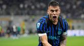 Inter Milan tampil beringas saat menjamu AS Roma dalam laga lanjutan Liga Italia di Giuseppe Meaza, Milan, Italia, Minggu (05/04/2026). (AP Photo/Luca Bruno)