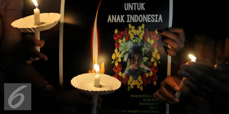 Aksi Simpatik 1000 Lilin untuk Angeline di Bundaran HI