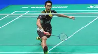 Jonatan Christie memenangi bentrok sesama pemain Indonesia kontra Ihsan Maulana Mustofa di babak final kualifikasi All England 2016.