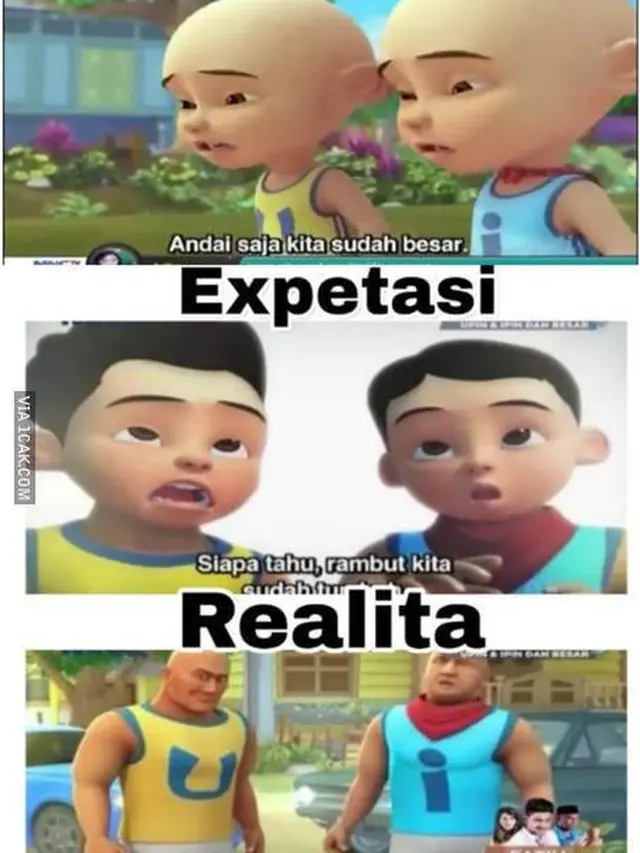 6 Meme Upin dan Ipin Bersama Teman-teman Ini Kocak Bikin Nyengir
