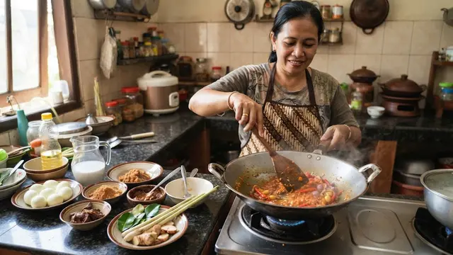 Membuat Telur Bumbu Rujak