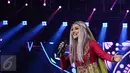 Penampilan Jenita Janet di Panggung Konser Raya 22 Indosiar, Jakarta, Rabu (11/1). Kehadiran musisi papan Indonesia semakin membuat semarak Konser Raya 22 Indosiar. (Liputan6.com/Herman Zakharia)