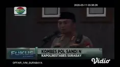 Polrestabes Surabaya menggelar Deklarasi Damai Jelang Pemilihan Wali Kota Surabaya 2020 yang diikuti oleh Forkopimda Kota Surabaya, perwakilan partai politik, KPU, dan Panwaslu. Para perwakilan juga menandatangani kesepakatan bersama untuk  “Jogo S...