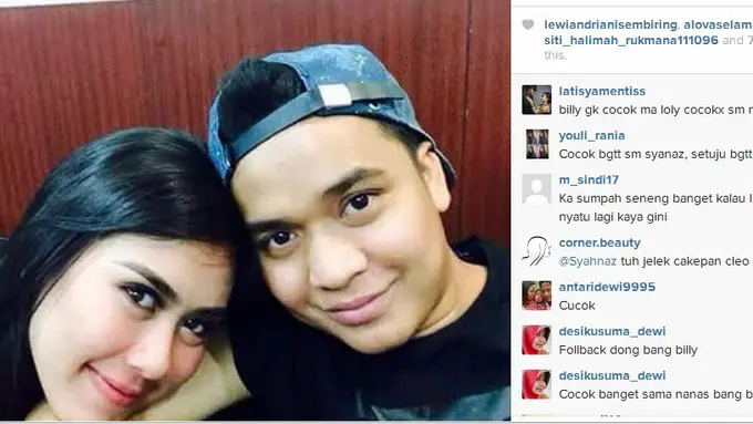 Syahnaz Sadiqah dan Billy Syahputra