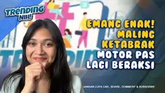 TRENDING NIH! EMANG ENAK! MALING KETABRAK MOTOR PAS LAGI BERAKSI