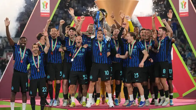 Foto: Inter Milan Kawinkan Gelar Liga dengan Juara Coppa Italia 2025/2026