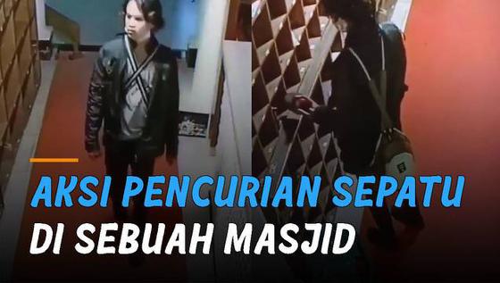 VIDEO: Viral Aksi Pencurian Sepatu di Masjid