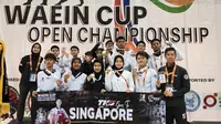 Tim taekwondo Indonesia yang tergabung dalam TKS Team Indonesia berhasil menyabet 13 medali dalam Kejuaraan Waein Cup Open International Taekwondo Championship 2025 di Singapura, 17-20 Januari 2025. (Bola.com/Istimewa)
