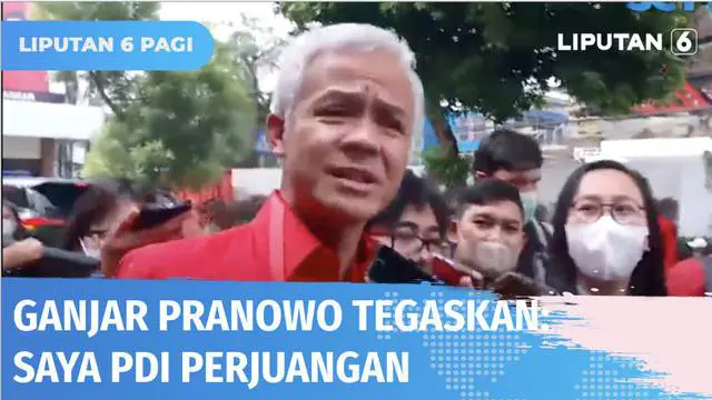 Masuk bursa capres Partai Nasdem, Gubernur Jawa Tengah Ganjar Pranowo menegaskan tidak akan berpindah ke partai lain untuk maju Pilpres 2024. Ganjar: Saya PDI Perjuangan.