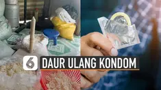 Sebanyak 324 ribu kondom bekas berbobot 360 kg diamankan.