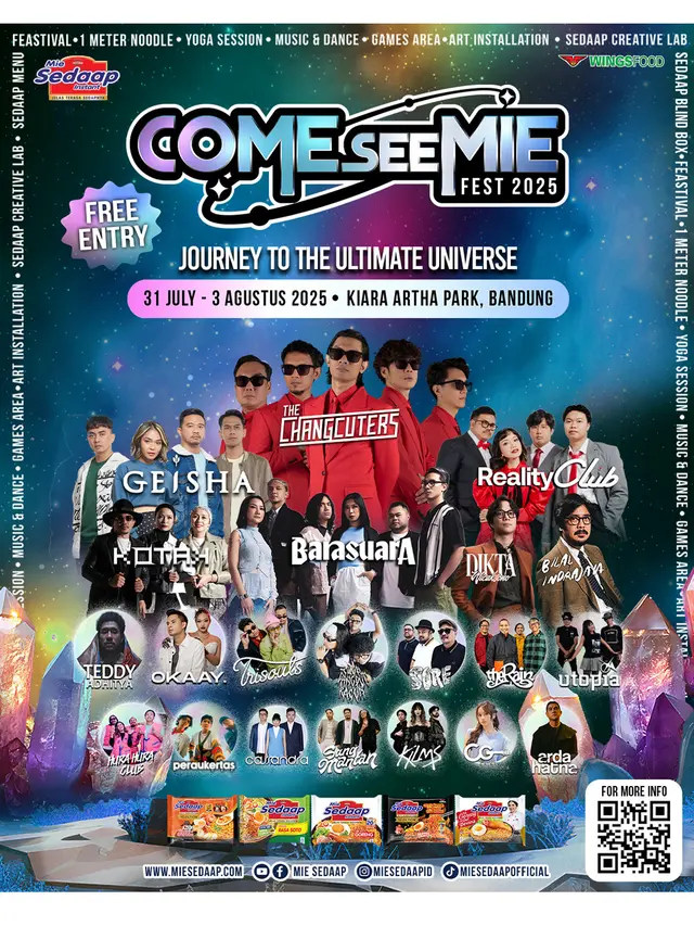 Sing Along ‘Terbuang dalam Waktu’ di COME SEE MIE FEST 2025 Bandung, Intip Kejutan Lainnya dari Mie Sedaap!