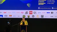 Duta Besar Australia untuk Indonesia Penny Williams dalam kata sambutan di Festival Sinema Australia Indonesia (FSAI) 2023 pada Kamis (16/2/2023). (Liputan6.com/Alycia Catelyn)