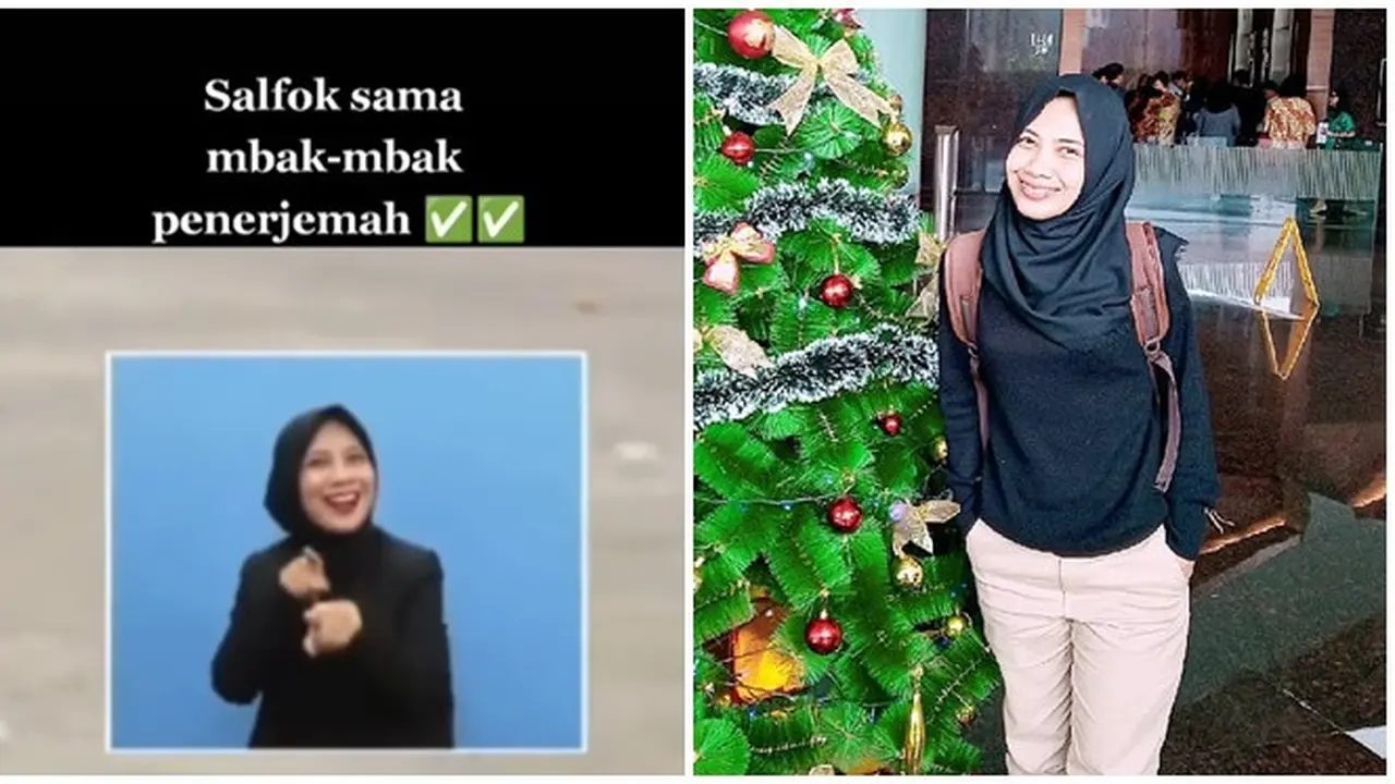 6 Potret Winda Utami, Juru Bahasa Isyarat Viral Ikut Joget Lagu 'Ojo Dibandingke'