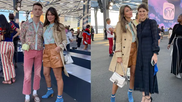 Luna Maya bersama Thomas Doherty dan Alexandra Daddario. (Instagram/ lunamaya)