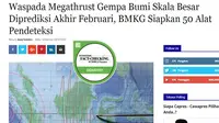 [Cek Fakta] Gempa Bumi Megathrust