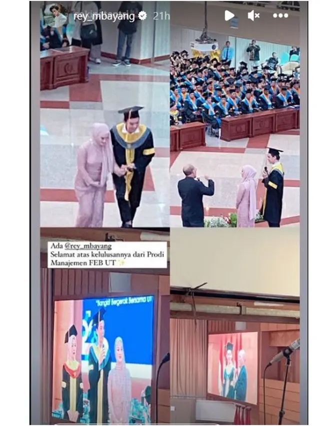 6 Momen Wisuda Rey Mbayang, Gandeng Dinda Hauw Bikin Satu Gedung Heboh