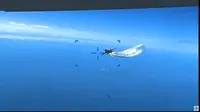 6 Fakta Terkait Pesawat Jet Rusia Tabrak Drone AS di Atas Laut Hitam (Doc: Tangkapan layar, youtube U.S. European Command)