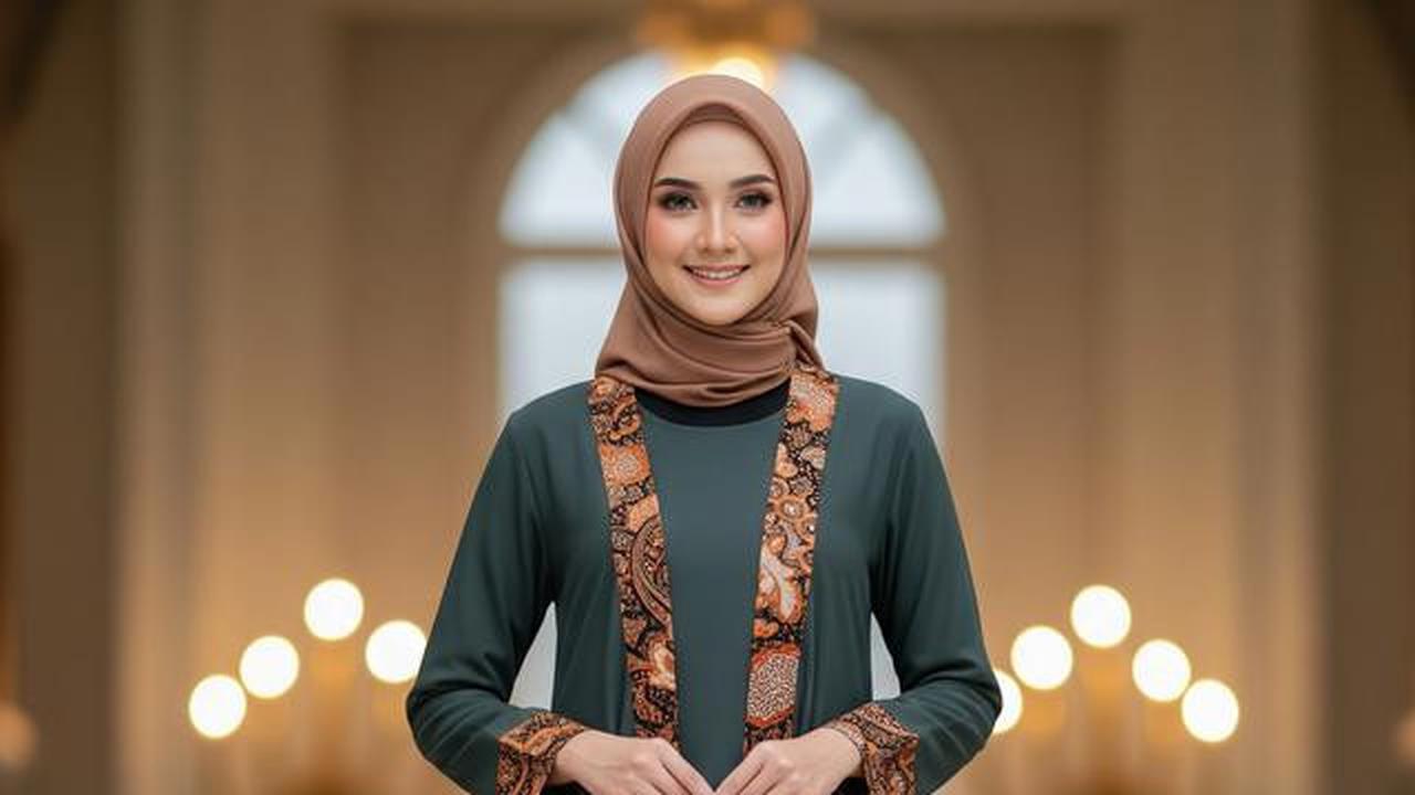 7 Model Gamis Batik Kombinasi Kain Polos Terbaru, Tampil Elegan tanpa Terlihat Ramai