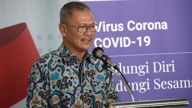 Juru Bicara Pemerintah Untuk Penanganan Virus Corona atau COVID-19, Achmad Yurianto saat konferensi pers Gugus Tugas Percepatan Penanganan COVID-19 di Graha Badan Nasional Penanggulangan Bencana (BNPB), Jakarta, Selasa (24/3/2020). (Dok Badan Nasional Penanggulangan Bencana/BNPB)