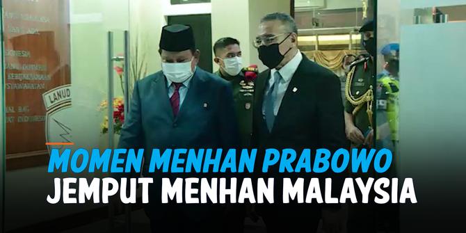 VIDEO: Momen Menhan Prabowo Jemput Menhan Malaysia di Bandara Bandung