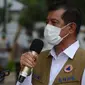 Ketua Satuan Tugas Penanganan COVID-19 Doni Monardo meminta masyarakat menghindari segala aktivitas yang menimbulkan kerumunan saat konferensi pers dari RSD Wisma Atlet Kemayoran, Jakarta, Minggu (15/11/2020). (Tim Komunikasi Satgas COVID-19)