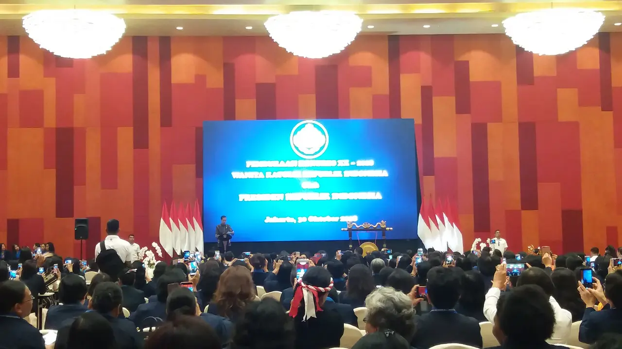 Jokowi saat membuka Kongres XX Tahun 2018 Wanita Katolik Republik Indonesia (WKRI) di kawasan Kemayoran, Jakarta, Selasa (30/10/2018).