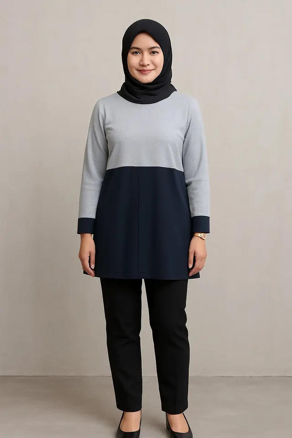 7 Baju Tunik Kantor Berjilbab Modern 2025, Tampil Segar dan Tidak Monoton