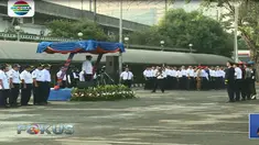 Mantapkan koordinasi dan kesiapan moda transportasi selama masa mudik, Menhub menggelar apel masa angkutan Lebaran 2018.