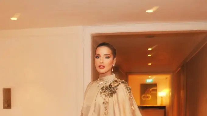 Elegan dalam Balutan Nude, Gaya Tasya Farasya di Acara Bvlgari Bisa Jadi Inspirasi Baju Lebaran