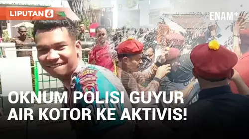 VIDEO: Oknum Polisi di Sikka Guyur Air Kotor ke Demonstran Aktivis PMKRI Maumere