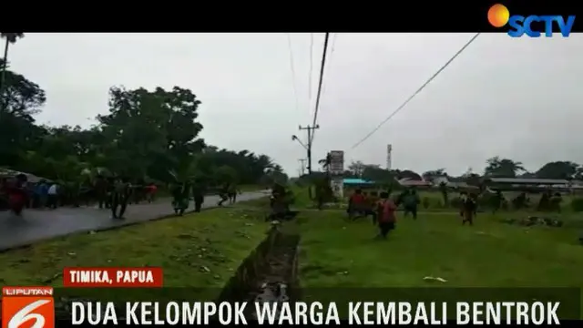 Bentrokan dipicu terbunuhnya dua pemuda di Area Jalan Freeport Lama, Kampung Olaroa, Distrik Kwamki Narama oleh orang tidak di kenal.