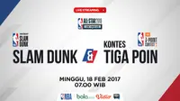 NBA Allstar, Slam Dunk dan Kontes Tiga Poin. (Bola.com/Dody Iryawan)