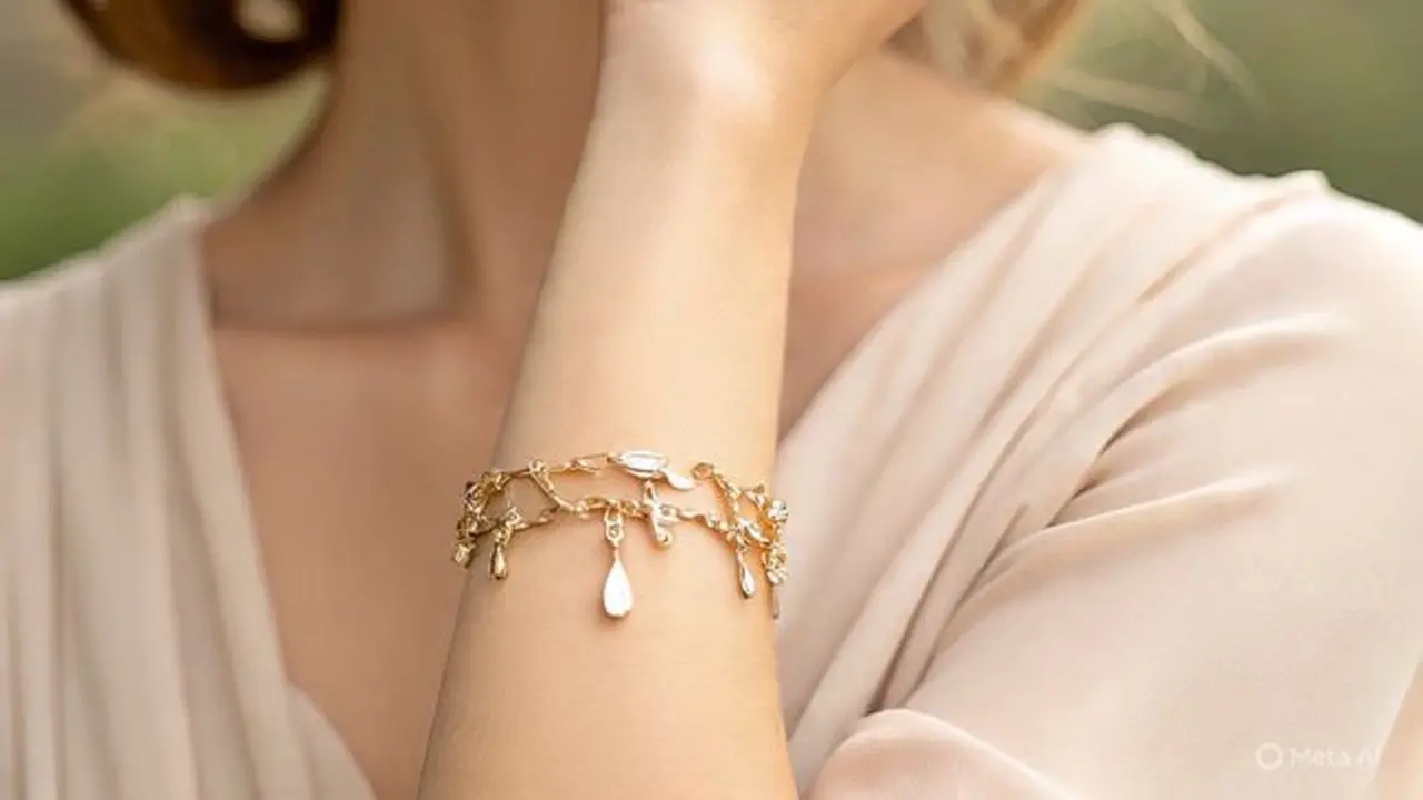 Ilustrasi Gelang Rantai Tetes Air (Foto: Meta AI)