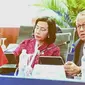 Gubernur Bank Indonesia Perry Warjiyo dan Menteri Keuangan Sri Mulyani Indrawati, dalam rangkaian Pertemuan Ketiga Menteri Keuangan dan Gubernur Bank Sentral negara G20 di Rio de Janeiro, Brasil. (Dok BI)