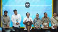 Mendagri Tito Karnavian menyampaikan konferensi pers usai rapat terkait penyelesaian polemik 4 pulau Aceh-Sumut. (Foto: Istimewa)