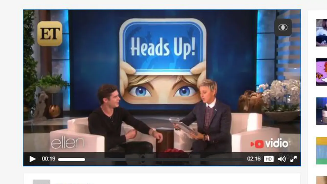 Zac Efron dan Ellen DeGeneres